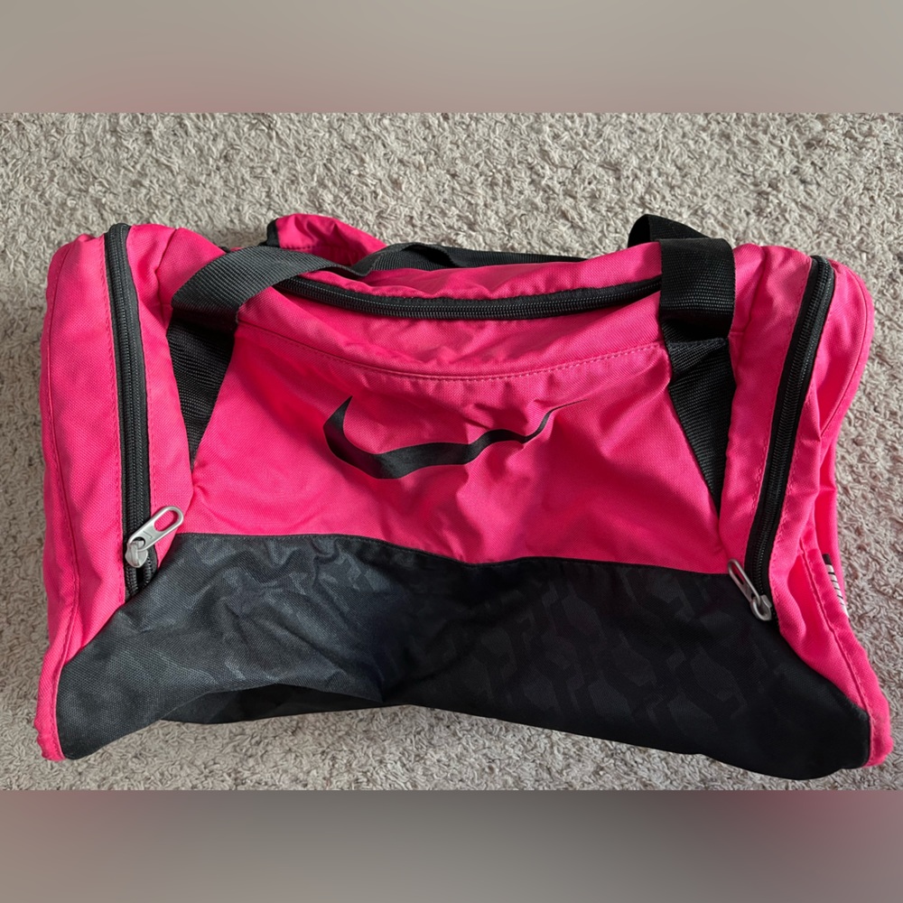Nike pink and black gym bag.